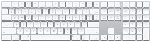 Apple Magic Keyboard с цифрова клавиатура: безжична, Bluetooth, акумулаторна. Работи с Mac, iPad или iPhone; Английски за САЩ