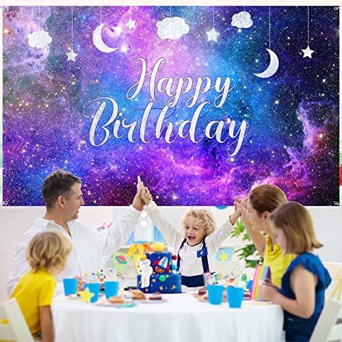 Космическа Галактика, на Фона на Рожден Ден Космическа Galaxy Фон Звездна Вселена Мъглявината Звезди Фон за Снимки Банер за Детски Рожден Ден Украса за Душата на Дете?