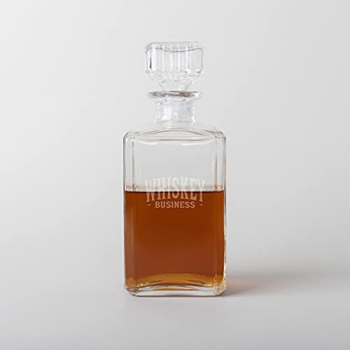 Гарафа за уиски с етикет стоки от първа необходимост за дома и бар средно Прозрачен