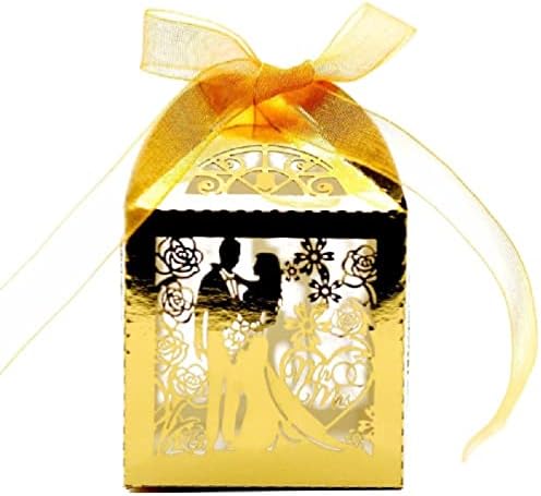 MAXBUS Кухи Кутии за бонбони, 50 опаковки, Опаковъчни дело, Подаръци за партита, Стоки за дома, Подаръци за рожден Ден за деца, Момичета, Момчета, Кутии с шоколадови Бонбо