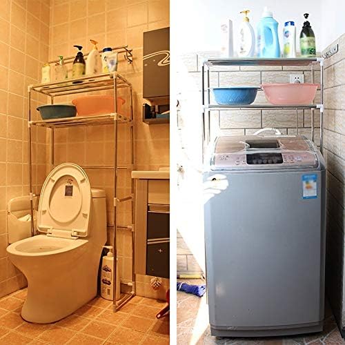 Hokcus богат на функции на срока за миене на съдове Рамка за съхранение на над Тоалетна, стойка за тоалетна, полици за съхранение