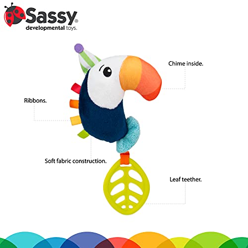 Sassy Toucan Chime | Подвесная Развитие на играчка-Камбанка | за деца от 0 месеца и по-големи