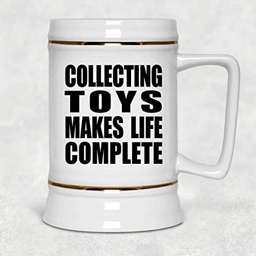 Дизайнерски Подбрани Играчки Допълват живот, Керамична Чаша за бира Stein в 22 грама с дръжка за фризера, Подаръци за Рожден Ден, Годишнина, Коледа, Деня на Бащи и Майки