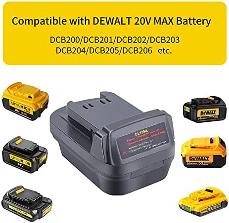 Адаптер за Milwaukee, Съвместим с батерия Dewalt 18V /20V Max, се Превръща в батерия Milwaukee