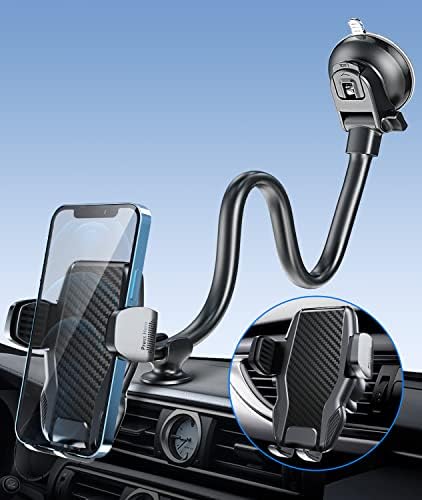 APPS2Car Кола за телефон за Монтиране на таблото с гъши врата, Предното стъкло, търтей, планина за телефон, стабилизатор