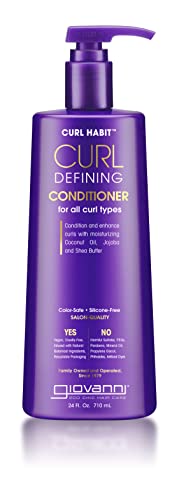 GIOVANNI Curl Навик Curl Defining Conditioner - Балсам за къдрава коса, кондиционирующий и стягане на къдрици с кокосово масло,