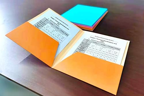HUAPRINT 2 Джоба Папки, Обемни Джоба папка с Размер на писмо (24 опаковки с различни цветове), Джоб-Папка за файлове
