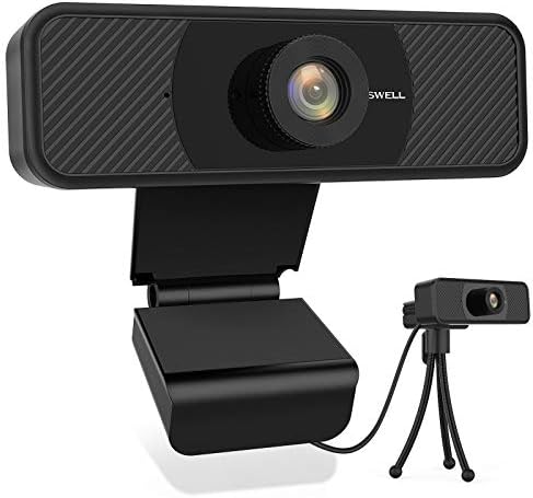 Уеб-камера 1080P с микрофон, Подобрена 5-Мегапикселова уеб камера Boswell 2020 Full HD, за настолен КОМПЮТЪР или лаптоп, Потоковая