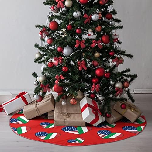 Обичам Да Итало-Американската Пола за Коледната Елха С Меко Плюшено Червено Покритие за Коледно парти, Празнични Украси