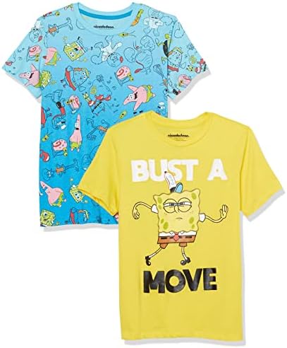 Комплект тениски за момчета Спондж Боб Квадратни Гащи от 2 теми-Nickelodeon