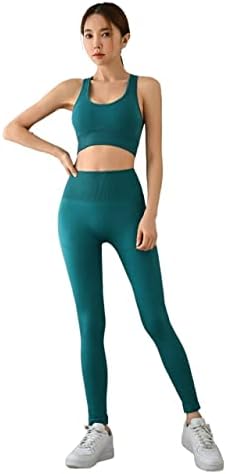 Спортни комплекти EZELO за жени, спортен комплект с широк колан на гърба Racer (Цвят: Зелен, Размер: Малък)