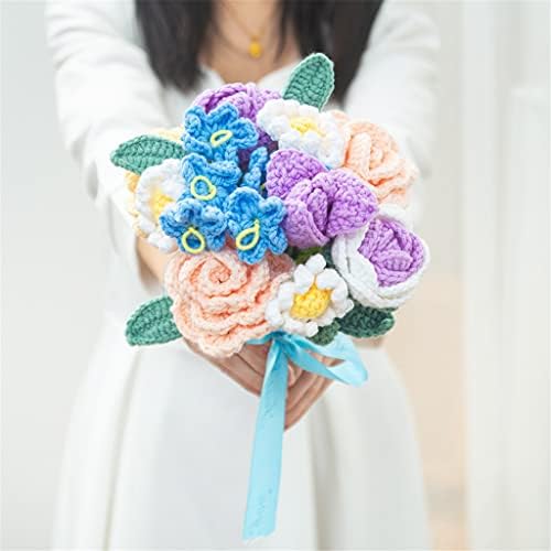 TREXD Прежди за ръчно плетене Immortal Flower Bouquet Набор от прежда за плетене на една кука Подарочное оферта Декоративни