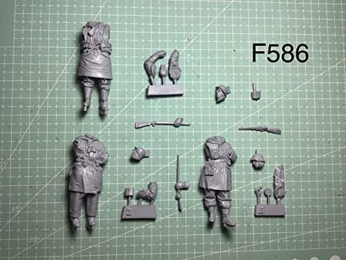 Набор от миниатюрни фигури на Войници от смола 1/35 на Втората световна война Немската Пехота (3-ма души, Самостоятелно