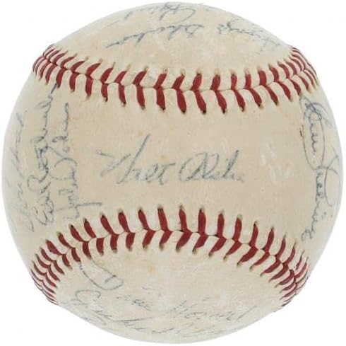 1955 Отбор на Шампионите на Бруклин Доджърс подписа бейзболен договор с Джаки Робинсоном JSA COA - Бейзболни топки с автографи