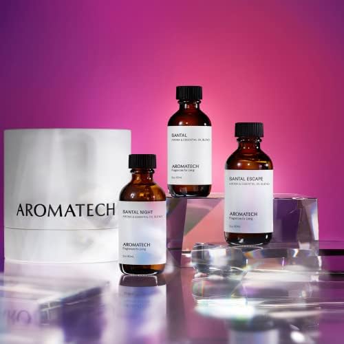 AromaTech The Santal Discovery Set | Подаръчен комплект Аромадиффузоров, смес от етерични масла Santal, Santal Night и Santal
