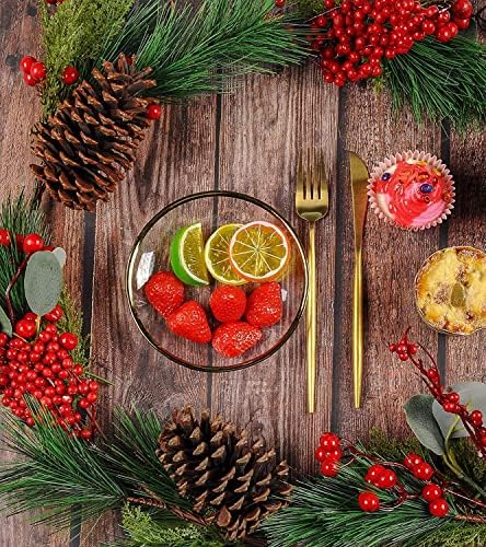 Коледна Гирлянда от 2 Опаковки, Изкуствена Червена Плодове Венец от Борови Копче, Памучен Врата Подвесная Венец за