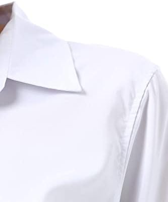 Gemolly Женски Основни Ризи с копчета и Дълъг Ръкав, Плюс Размера на Проста Стрейчевая Официална Ежедневни Риза Блуза