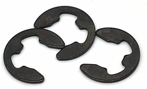 Стопорное пръстен лагер на вала от черна въглеродна стомана/304 неръждаема стомана, разъемная миене, защелкивающийся скоба, стопорное пръстен тип E, 50 бр 1,2-12 мм (вътр?