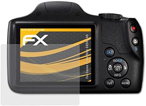 Защитно фолио atFoliX, съвместима със защитно фолио Canon PowerShot SX540 ХС за екрана, Антибликовая и амортизирующая защитно