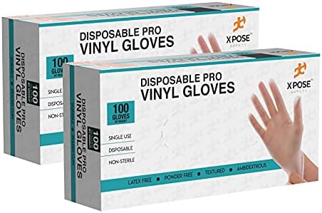 Ръкавици за еднократна употреба без Винил прах, Без латекс, средният размер на 4,5 Mils - Xpose Safety