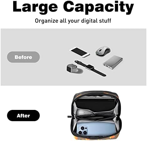 Електронен Органайзер, Малката Пътна Чанта-Органайзер за Твърди дискове, Кабели, Зарядно устройство, USB, SD-карти,