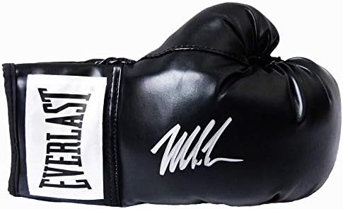 Боксови ръкавици Евърласт Black в реален размер с автограф на Майк Тайсън - Боксови ръкавици с автограф