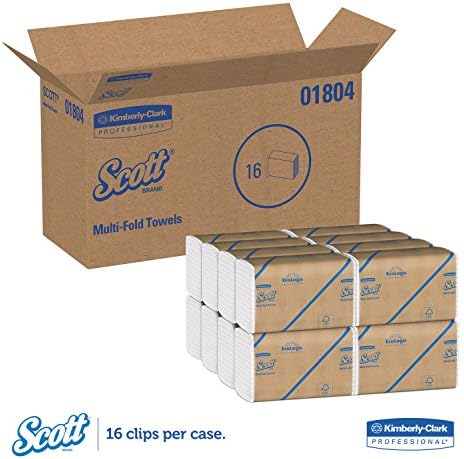 Scott 01804 за Многократна употреба, хавлиени Кърпи, Абсорбиращи джобове, 9 1/5 X 9 2/5, 250 / Опаковка, 16 опаковки / Кашон