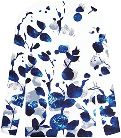 Дамски Модни Тениска С Флорални принтом, V-образно деколте, Възли на една Кука Дантелени Блузи, Ежедневни Блузи с Ръкави 3/4, Летни Ризи 2023