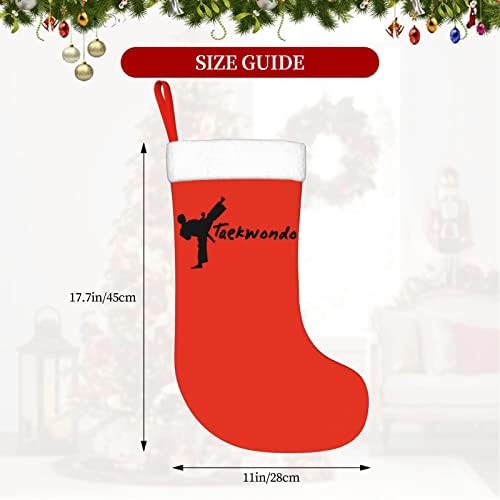 Cutedwarf Таекуондо Коледен Отглеждане На Коледни Празнични Украси Камина Окачен На Стелката 18 Инча(А)А) Чорапи