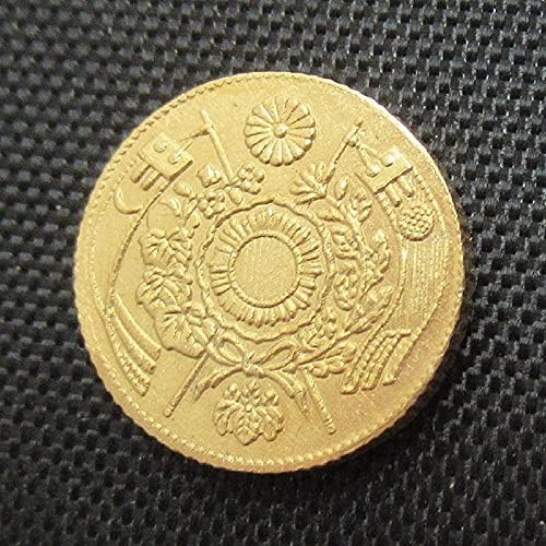 Японска Златна Монета 1 Юан Макарони на 13-Годишната Позлатен Копие на Възпоменателни монети