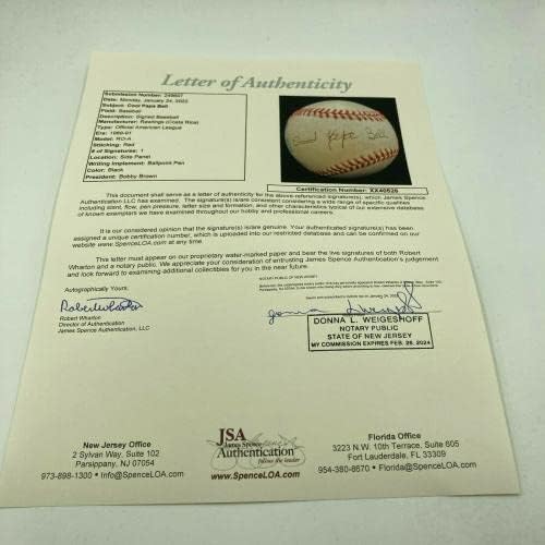Готин Татко Бел е Подписал Официален Договор С Американската Лига бейзбол JSA COA Негър League HOF - Бейзболни