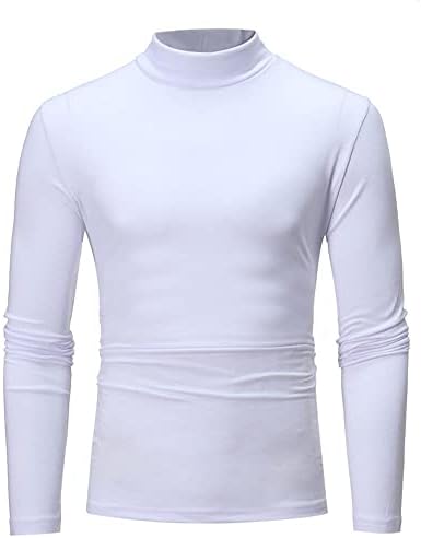 XXBR Мъжки тениски с имитация на шията, Пролет 2022 Г., Еластична Памучен Облегающая Однотонная Поло, Основни Върхове, Топло майк