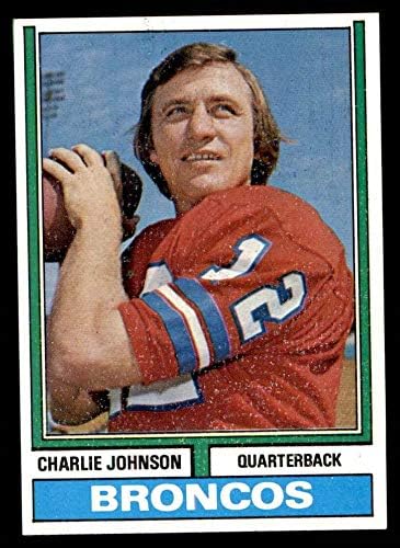 1974 Topps # 116 ONE PB Чарли Джонсън Denver Broncos (Футболна карта) (Вертикална поза / Статистика 1973 г. и е една звезда, преди копирайтом на заден ход) EX / MOUNT Broncos Колорадо