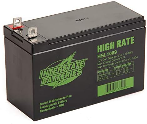 Акумулаторни батерии Interstate 12V 9Ah High Rate Battery (HSL1069) Херметичен Оловно-Киселинен Акумулаторна SLA