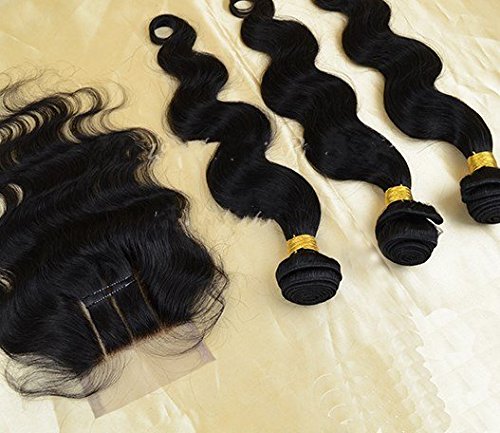DaJun Hair 8A 3-Лентов Лейси Закопчалка с 3 Греди Филипински Девствени Човешка Коса Remy Обемна Вълна Естествен Цвят 10