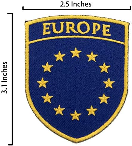 Желязна нашивка с флага на Европейския Съюз, A-ONE + Икона с Флага на Испания, Бродерия на Военна форма, Нашивка