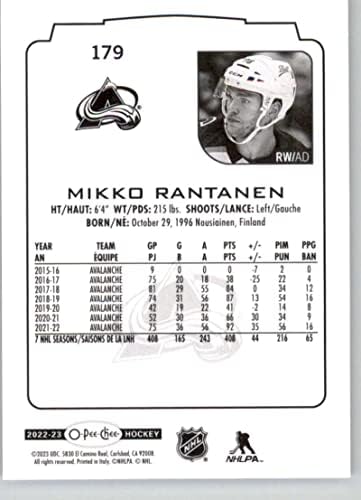 2022-23 О-Пи-Джи #179 Мико Рантанен Колорадо Аваланш Хокейна карта НХЛ