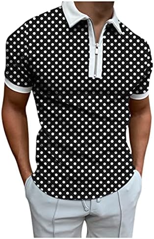 Мъжки Ежедневни Ризи Поло Slim Fit, Основни тениски различни стилове, Спортни тениски за голф с ревера, Бизнес върховете