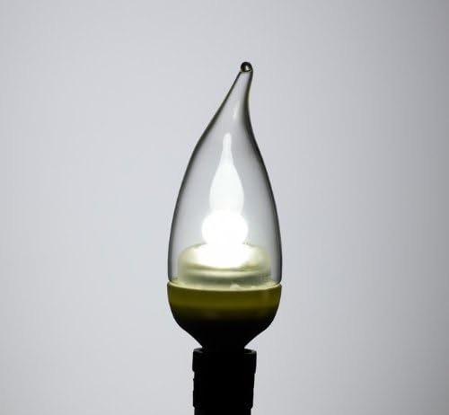 GE Lighting 64046 Энергосберегающая Интелигентна led крушка с мощност 2,2 W (подмяна на 15 Вата), на 90 Лумена с извити връхчета и цокъл под формата на Канделябра, 1 опаковка