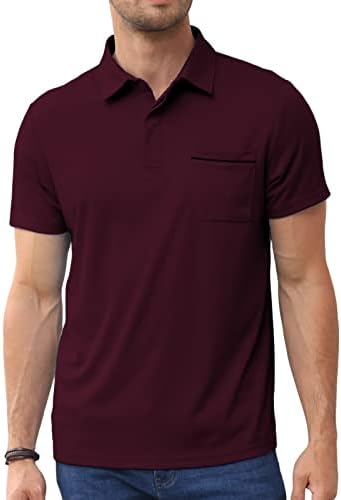Мъжки Спортни ризи Поло Lexiart за голф - Бързосъхнеща тениска с къси ръкави За тренировки с къс ръкав