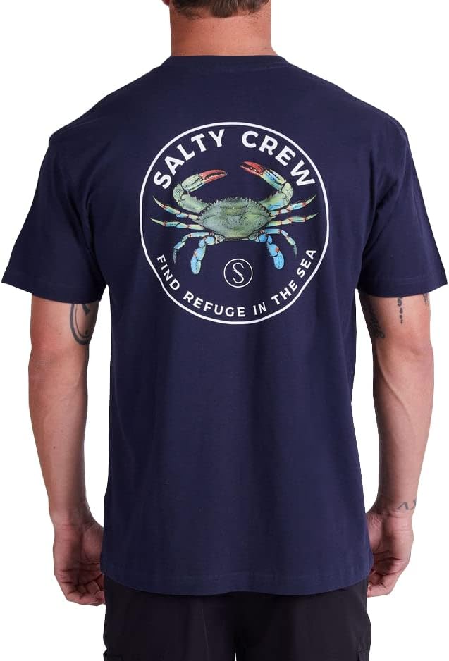 Тениска Salty Crew Blue Crabber Премиум-клас с къс ръкав