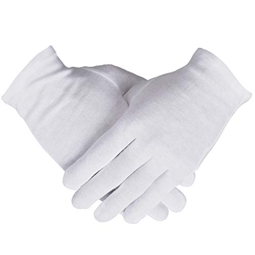 Ръкавици от памук, 6 Чифта Бели Памучни Ръкавици за жени, Обслужващи Сухи Ръце при Екзема - Архивни Ръкавици