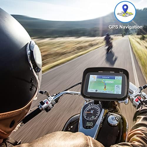 PARKVISION Мотоциклет GPS Безжична Carplay/Android Авто Сензорен екран, 5 IPS Сензорен екран Портативен Мотоциклет