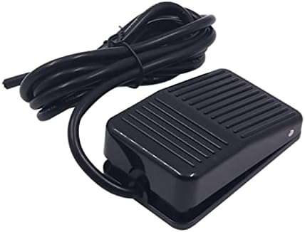 HIIGH 1 бр. Foot switch Пластмасова обвивка Foot Switch миг Управление на Електрически Педал захранване SPDT TDFS-1 10A 250VAC (Цвят: тел 2 М)