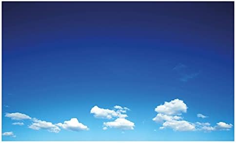 Керамични Държач за четка за зъби Ambesonne Blue Sky, Бял Принт с изображение на Облачна Пейзаж на открито, Принт с изображение на Околната среда, Декоративна Универсален П?