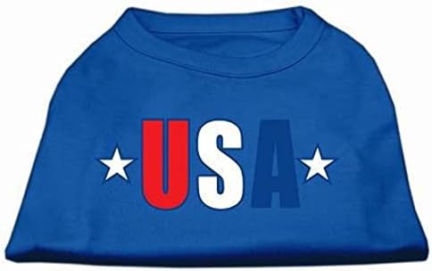 Тениска Mirage Pet Products, USA с Трафаретным принтом Звезда, Голяма, Червена