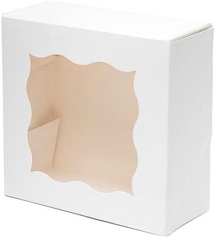 Кутии за бонбони EZESO ESSENTIAL SKINCARE, кутии за бисквити с прозорец, 10 бр.