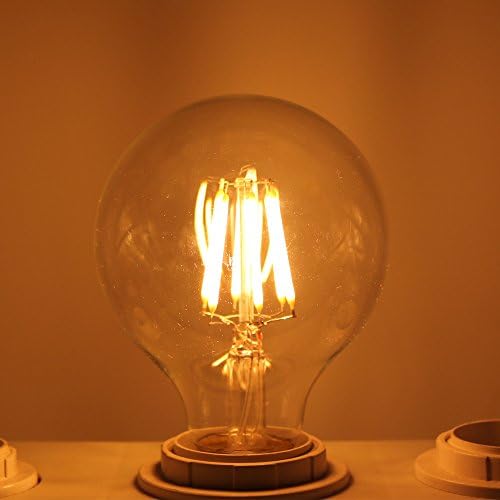 Mengjay® 1 Бр. Led Реколта крушка на Едисон G80 6 W, led лампа с нажежаема жичка, Цокъл E26, прозрачен Топло Бяло