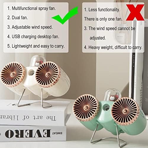 Многофункционален Спрей Dual Fan USB Настолен Вентилатор, Охладител, Овлажнител на Въздуха Вентилатор Вода За Лятото W8H9
