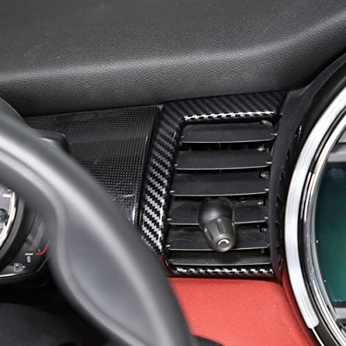 TINKI ABS Стил, изработени от въглеродни влакна Таблото отдушник Изходна Капак Завърши Рамка за Декорация, Подходящи за BMW Mini F55/F56/F57 2014-2021 (за воздуховыпускной дограма, 2